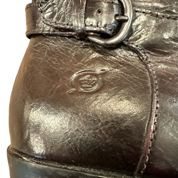 Born,Helen style Chianti burnish brush off low riding boots. Size 8 model D78647 - Picture 4 of 5
